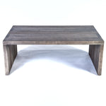 Waterfall Large Rectangular Cocktail Table - With Shelf