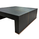 Waterfall 2 Large Square Cocktail Table - Leather wrapped