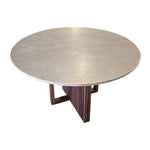 MCM 54" Round Dining Table - Leather Top