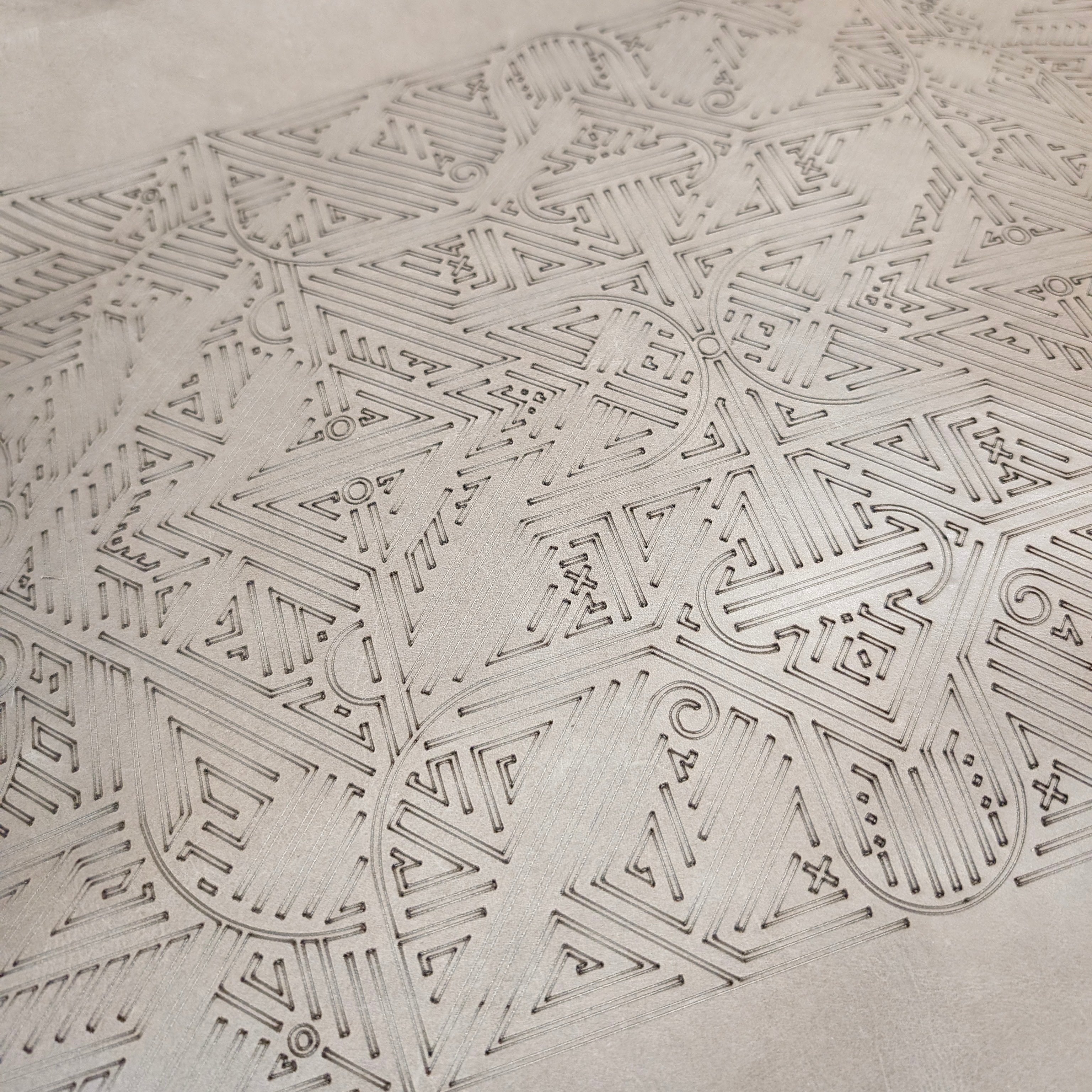 Laser Etched Patterns – Olive & Wool