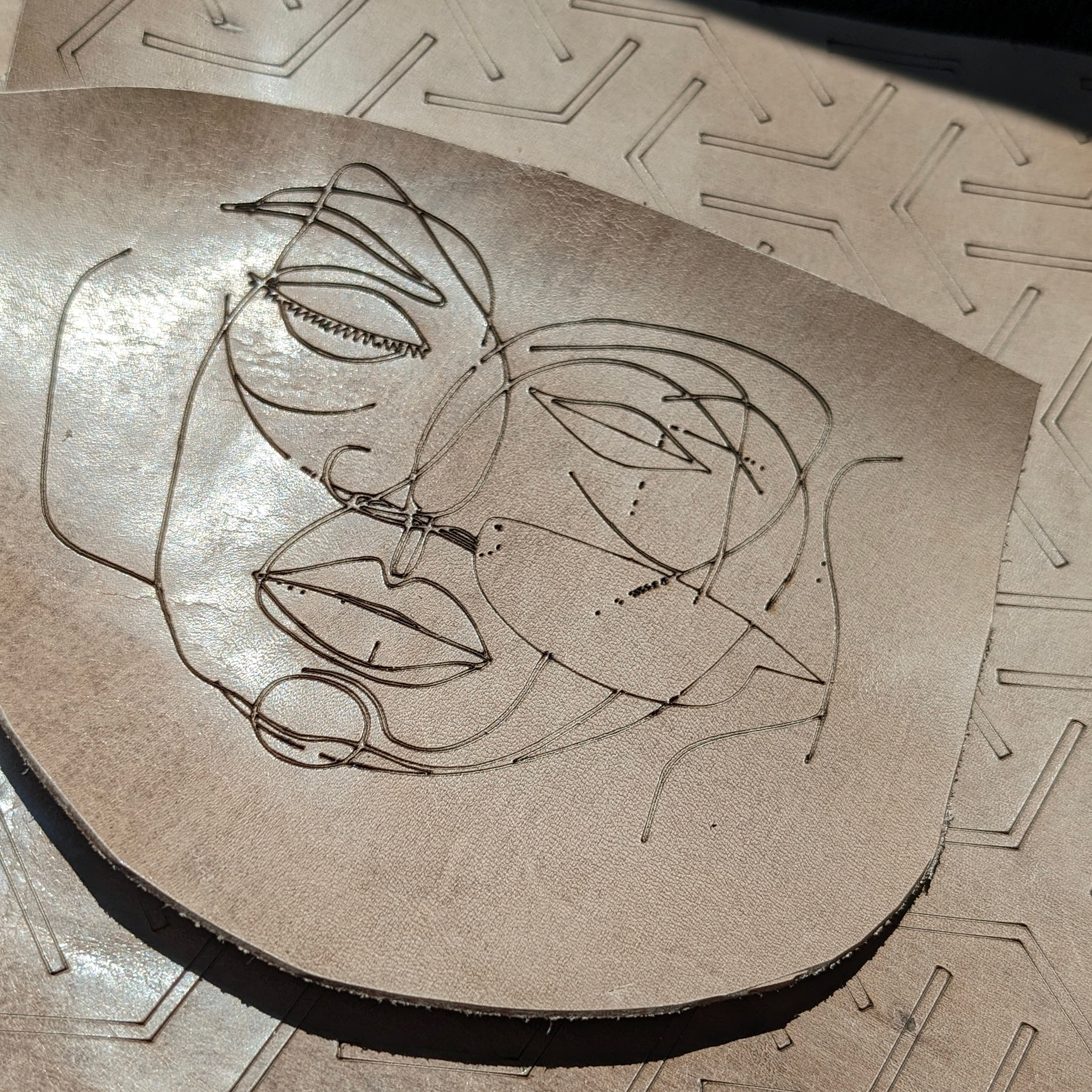 Large Etch Patterns Laser Etched Patterns – Olive & Wool
