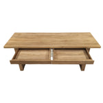 Pantheon 2 Drawer Writing Desk - Wood Legs