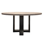 Origins 60" Round Dining Table - Leather Base