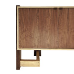 Origins 3 Door Credenza - Wood Legs