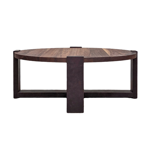 Origins Round Cocktail Table - Leather