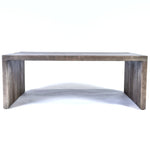 Waterfall Rectangular Cocktail Table - With Shelf