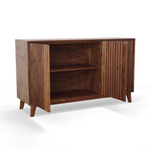 Pantheon 3 Door Tall Credenza - Leather Case